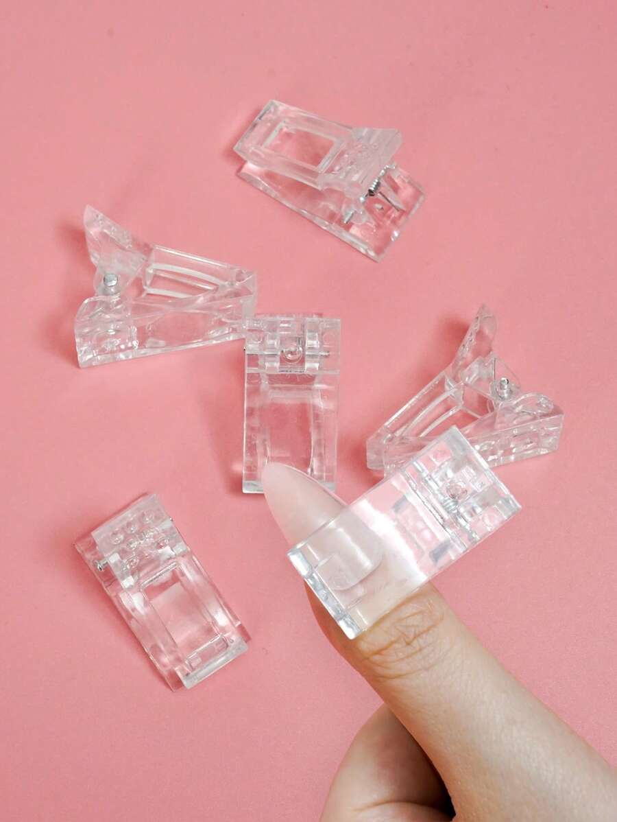 5 件/包 美甲工具(指甲尖固定夾) - 無色 - 查看 1