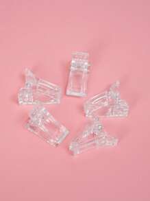 5 件/包 美甲工具(指甲尖固定夾) - 無色 - 查看 4