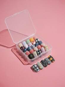 Beautizon Nailartlab 1 Box Nail Art Display Board Storage Box And 10pcs Nail Art Display Boards - Clear - View 4