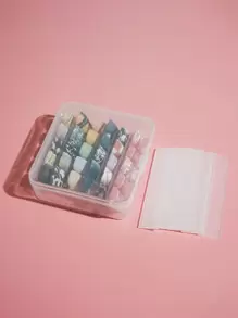 Beautizon Nailartlab 1 Box Nail Art Display Board Storage Box And 10pcs Nail Art Display Boards - Clear - View 5