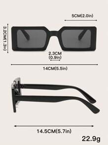 3 副装塑料方形框架时尚眼镜