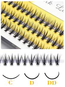 1盒8mm20D人造貂皮單個睫毛 - 黑色 - 查看 4