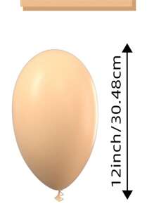 20pcs Latex 12 Inch Balloon, Minimalist Solid Color Decorative Balloon For Home, Party - Apricot - View 3