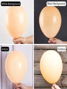 20pcs Latex 12 Inch Balloon, Minimalist Solid Color Decorative Balloon For Home, Party - Apricot - View 6