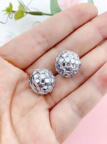 2入組/套亞克力全水鑽迪斯科球DIY珠子DIY首飾製作 - 白色 - 查看 5