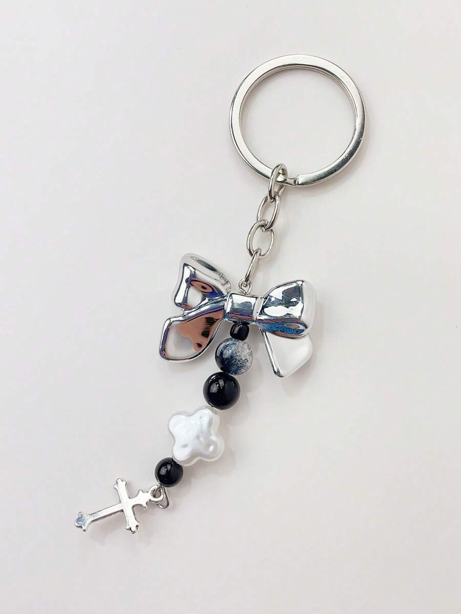 Mujer 1 pieza Llavero cruzado & lazo accesorio de moda para diariamente