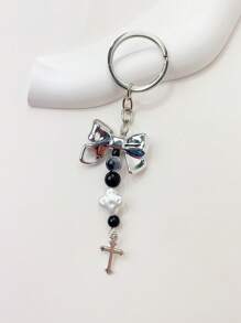 Mujer 1 pieza Llavero cruzado & lazo accesorio de moda para diariamente