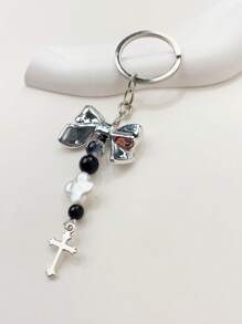 Mujer 1 pieza Llavero cruzado & lazo accesorio de moda para diariamente