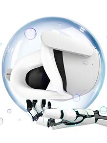 Bộ 3 dây đeo đầu & nắp đậy mặt & nắp đậy ống kính bằng silicon chống trầy xước Tương thích với Oculus Quest 2 - trắng - Xem 3