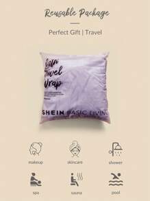SHEIN Basic living 独家速干超细纤维可调节水疗浴身体裹巾节日礼物 - 新鲜薰衣草圣诞节节日礼物赠送夏季婚礼家居浴室装饰 - 紫色 - 查看 8