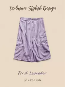 SHEIN Basic living 独家速干超细纤维可调节水疗浴身体裹巾节日礼物 - 新鲜薰衣草圣诞节节日礼物赠送夏季婚礼家居浴室装饰 - 紫色 - 查看 10