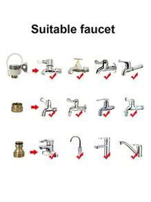 5pcs/set TPE Watering Gun Set, High Pressure Garden Hose Nozzle Set For Garden - Multicolor - View 3