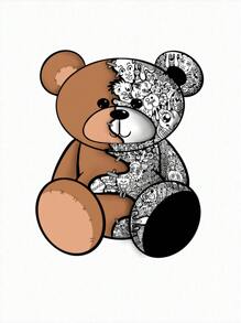 LOOK 男孩卡通圖案T恤 - 白色 - 查看 2