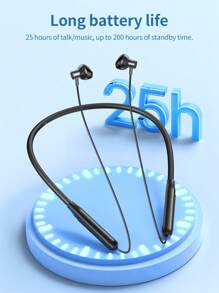 1 件黑色时尚蓝牙运动无线耳机 - 黑色 - 查看 7