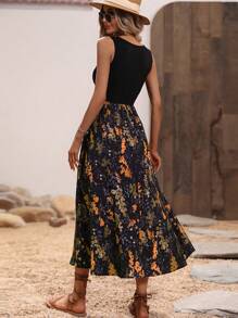 SHEIN Clasi Floral Print Wrap Hem Dress - Multicolor - View 2