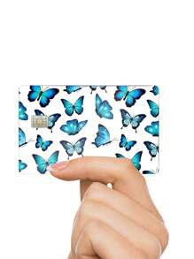 1set Butterfly Pattern Front & Rear Credit Card Sticker - Multicolor - View 3