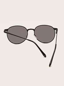 1 Pair Unisex Metal Frame Retro Pilot Style Decorative Fashion Glasses, Suitable For Casual, Party, Daily Wear, Vacation, Beach, Outdoor Travel For Summer Beach Vacation,Outdoor,Travel - Black - View 2