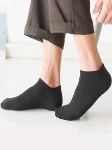 5 đôi Vớ mắt cá chân thông thường cho nam cho cuộc sống hàng ngày - màu đen - Xem 3