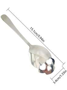 Thiết kế hộp sọ 1 cái Thìa cà phê bằng thép không gỉ - Bạc - Xem 8