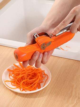 مقشرة الفاكهة 2في1 ومبشرة الفولاذ المقاوم للصدأ