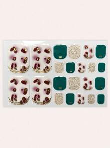 22pcs Leopard Print Nail Art Stickers, New Design For Summer Travel Season, DIY Manicure Decoration Accessories - Multicolor - View 2