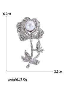 1 chiếc trâm thiết kế hoa hợp kim kẽm quyến rũ dành cho phụ nữ cho cuộc sống hàng ngày - trắng - Xem 3