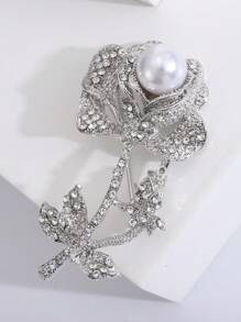 1 chiếc trâm thiết kế hoa hợp kim kẽm quyến rũ dành cho phụ nữ cho cuộc sống hàng ngày - trắng - Xem 5