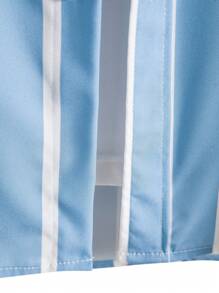 Manfinity Homme Men Striped Print Shirt Without Tee - Blue - View 6