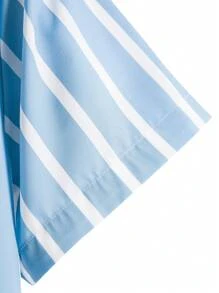 Manfinity Homme Men Striped Print Shirt Without Tee - Blue - View 7