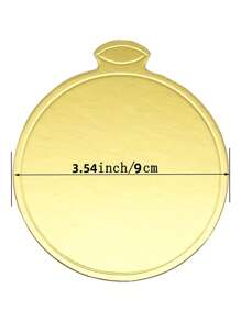 100入組/套紙蛋糕底座現代圓形派對紙板架 - 金色 - 查看 4