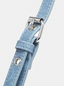 Bolso hobo PU con diseño de tachuela con tira ajustable - Azul - Ver 5