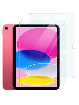 2 件 iPad 钢化玻璃屏幕保护膜 - 高清晰度、高透明度、防刮、防摔、全屏覆盖、强力防指纹、灵敏触摸，兼容 iPad（Air 4、5、6）/（7、8、9、10 代）/iPad 11 1A16（2025）