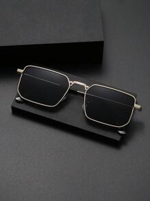 1 副男士方框休闲时尚眼镜，适合日常生活太阳镜配件沙滩配饰眼镜太阳镜 - 灰色 - 查看 1