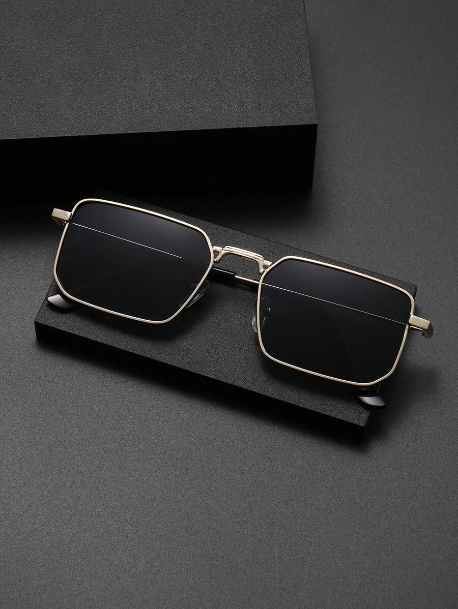 1 副男士方框休闲时尚眼镜，适合日常生活太阳镜配件沙滩配饰眼镜太阳镜 - 灰色 - 查看 1