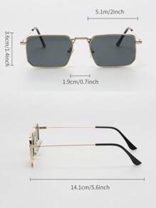 1 副男士方框休闲时尚眼镜，适合日常生活太阳镜配件沙滩配饰眼镜太阳镜 - 灰色 - 查看 4