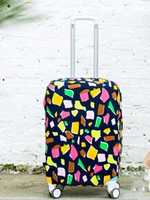 Geometric Pattern Travel Luggage Cover Protective Suitcase Cover For 18 To 20 Inch Bag For School School Accessories School Stuff - Multicolor - View 2