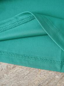 SHEIN LUNE 素色落肩T恤 - 青碧色 - 查看 4