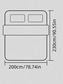 1pc Plain Summer Quilt, Simple Fabric Bedspread For Bedroom - Light Grey - View 7