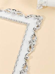 1pc Scroll Detail Rectangle Decor Switch Outlet Wall Sticker, Vintage Geometric Design Switch Sticker For Home,Stickers,Wall Decal, Vinyl Decal For Home Decorations,Spring Decoration Items Refresh Your Home,Rama Decoration Stickers - White - View 7