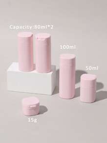 5入組空無臉乳液分裝瓶,客廳家居卧室浴室裝飾,旅行必備,婚禮、派對、生日等可作為男士、媽媽、爸爸、朋友、新年等禮物,配件,有趣的禮物 - 粉色 - 查看 5