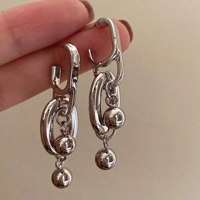 1 đôi bông tai hình quả bóng hình học thời trang cho phụ nữ để trang trí hàng ngày