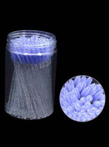 50入組一次性睫毛刷睫毛延長睫毛刷眉毛塗抹器彩妝 - 淡紫色 - 查看 4