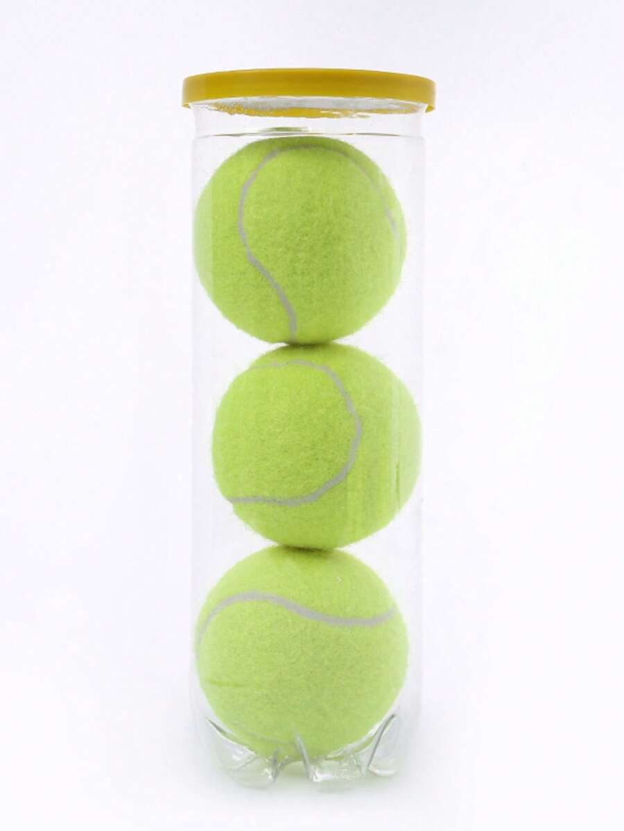 3pcs Rubber Table Tennis Ball - Yellow - View 1