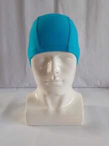 Blue Polyamide Swimming Cap - Royal Blue - View 1
