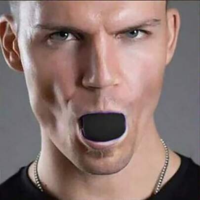 1 件黑色 TPE 下颌训练器健身配件