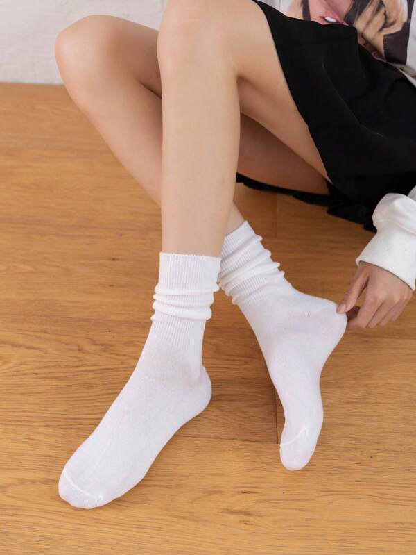 Solid Crew Socks