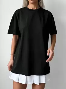 RueChic Hand & Slogan Graphic Drop Shoulder Tee