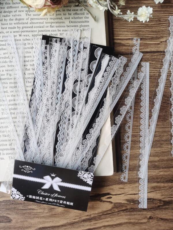 30pcs Lace Pattern Sticker Back To School