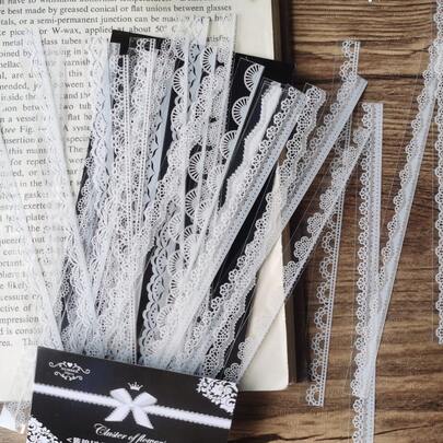 Sticker met kantpatroon van 30 stuks