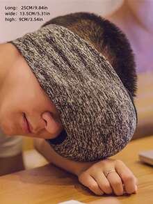 1pc Plain Travel Pillow, Simple Multifunction Eye Cover Pillow For Outdoor - Dark Grey - View 3